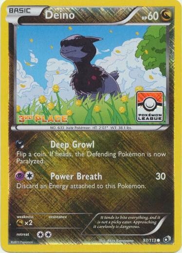 Legendary Treasures Deino [3rd-Place-League] Pokémon card